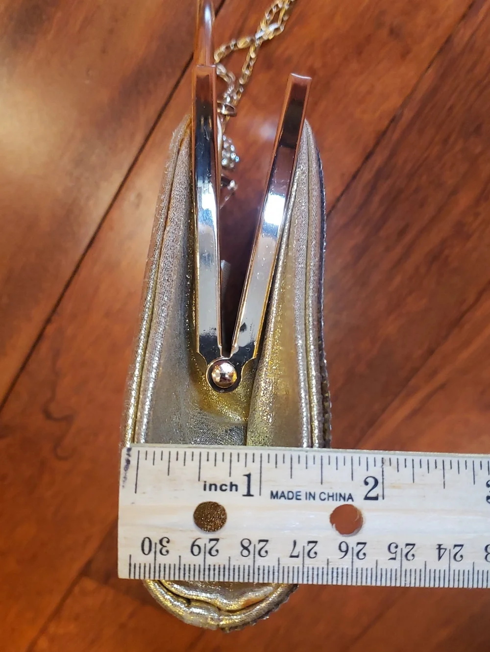 Crossbody or Clutch, Gold and Silver Sequin and Rhinestone bag
